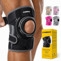 CAMBIVO Knee Brace with Stabilizers, Gel Pad & Open Patella for Men & Women - color: Black, size: Medium