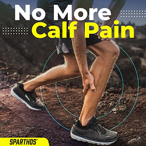 Sparthos Calf Compression Sleeves, Shin Splint Relief Men, Women - Blue-M - color: Cobalt Blue