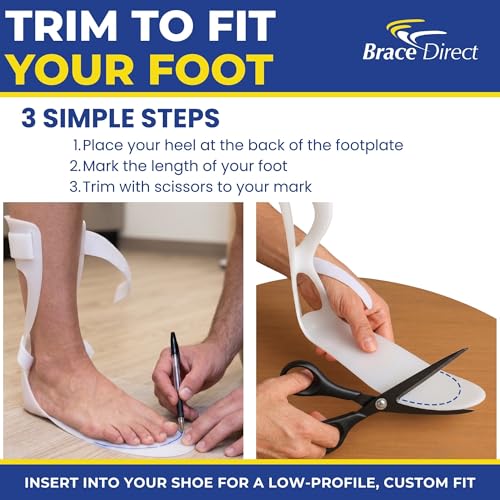 Brace Direct Leaf Spring AFO Foot Drop Brace, Trim to Fit Inside Shoes - size: Right Foot - Right - Mens