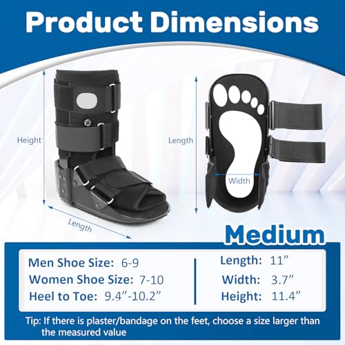kefit Walking Boot Fracture Boot for Broken Foot, Sprained Ankle-Medium - size: Medium