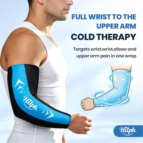 Hilph Full Arm Elbow Ice Pack Sleeve for Pitchers, Extended-Length Design - size: Medium