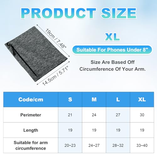 PATIKIL Sports Armband Sleeve XL Size Universal Running Holder Flax Grey - color: Flax Grey, size: XL