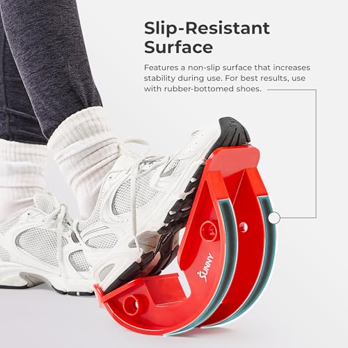 Sunny Health & Fitness Adjustable Calf & Ankle Stretcher - color: Red