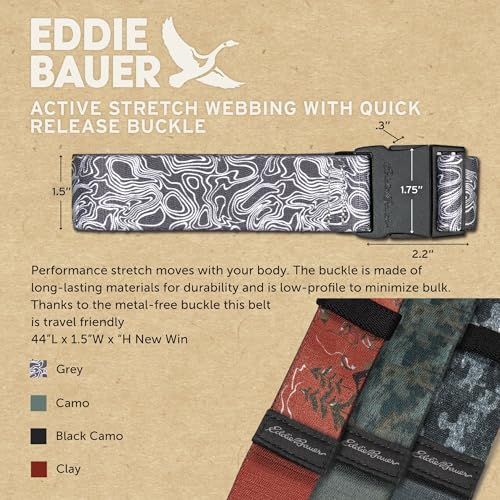 Eddie Bauer Trail Belt Active Stretch Webbing with Quick Release Buckle - color: Clay
