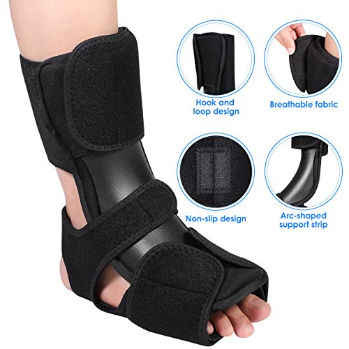 Plantar Night Splint Foot Support Brace Adjustable Foot Stabilizer Unisex Fits for Right or Left Foot ankle brace