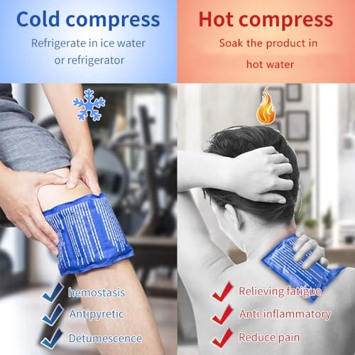 Reusable Gel Ice Pack 2 Piece Set Soft Cold Hot Compress Wraps with Straps - style: 11.93x6.14（2 Pack）