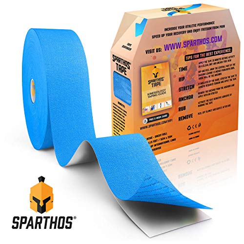 Sparthos Kinesiology Tape Roll - Uncut KT Kinesio Tape, 115 ft Bulk - Blue - color: Electric Blue