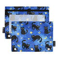 Cat Pencil Pouches for 3 Ring Binder 2 Pack - color: Cat