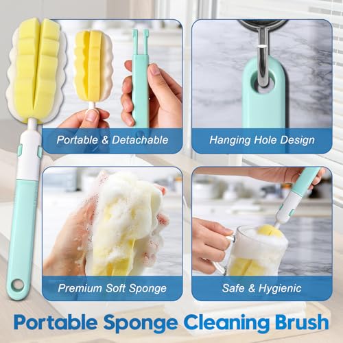 14 Pcs Bottle Brush Cleaner Set for Bottles, Cups and Straws Cleaning