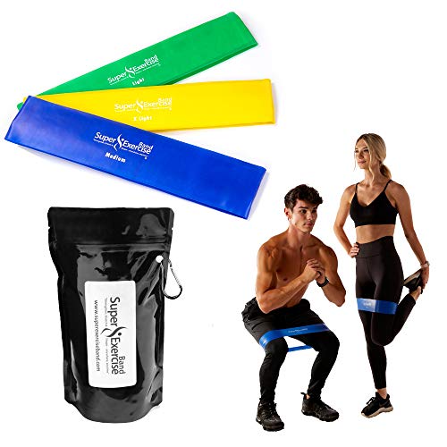 Mini Loop Bands 14x3 in, Latex Free, 3/5/10 Pack Sets - color: b. LIGHT Strength Loop Band Assortment 3 PACK