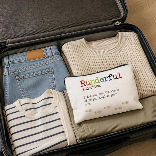 Running Gifts for Women, Runderful Zipper Makeup Bag - color: Runderful