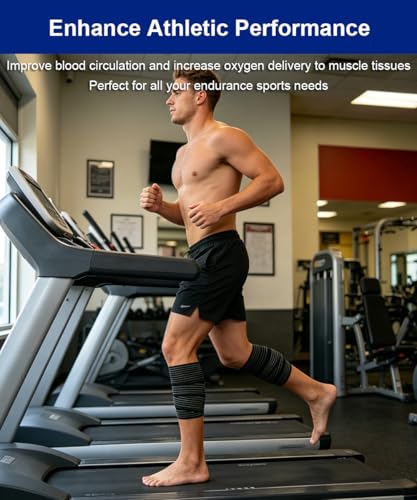 SUJAYU Calf Compression Sleeve Elastic Bandage Wrap, 2 Pack Leg Compression Shin Splint Compression Sleeve Shin Splint Relief, Leg Wraps Calf Compression Sleeve Women Men