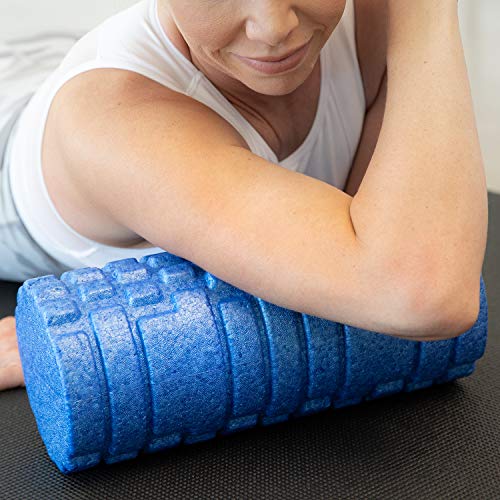 The Original Body Roller - High Density Foam Roller Massager for Deep Tissue Massage of the Back and Leg Muscles - Self Myofascial Release of Painful Trigger Point Muscle Adhesions (Blue) - color: Blue