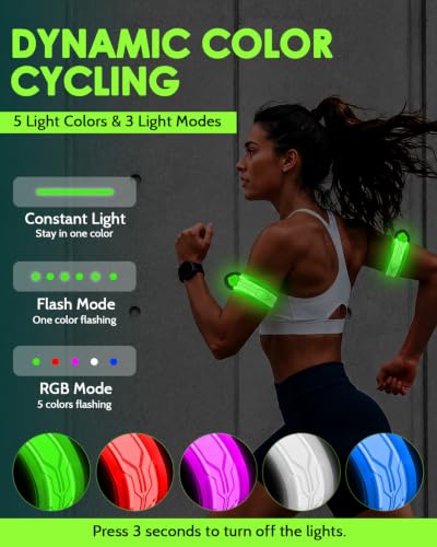 Fitense 2 Pack Rechargeable LED Armband Gifts for Teen Girls Boys Kids - style: Modern