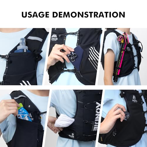 AONIJIE Running Hydration Vest for Men Women Trail Running Gear - size: Medium