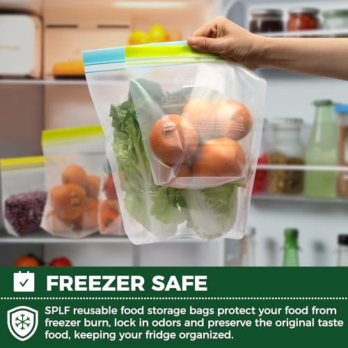 SPLF 20 Pack Reusable Sandwich Bags Dishwasher Microwave Safe - size: 20 Pack-Sandwich