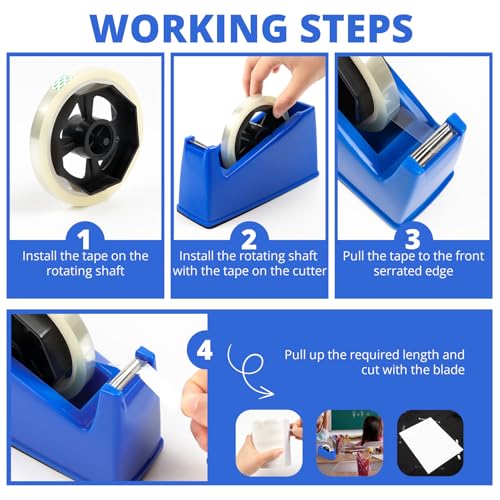 HTVRONT Heat Tape Dispenser with 4 Heat Transfer Tapes for Office & School - color: White, size: 10mm*33m