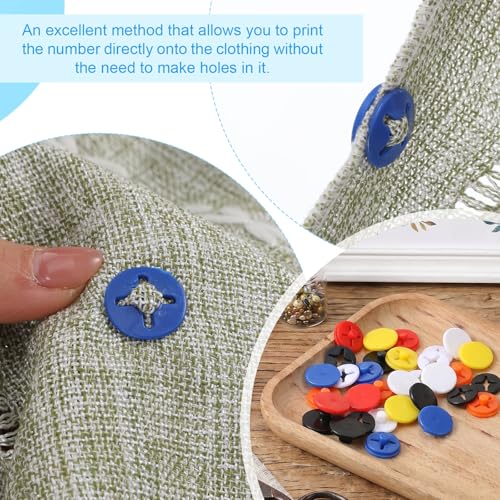 24 PCS Multicolor Race Bib Clips, Running Bib Clips for Runners - color: Six Color