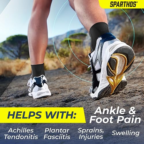 Sparthos Ankle Brace for Women & Men, Foot Compression Sleeve - Pink-XL - color: Flamingo Pink