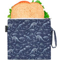 Fammart Reusable Sandwich Bag/Snack Bag for Kids & Adults, Dual Layer Lunch Bag with Handle, Washable, Food Safe, BPA Free (1-Pack, Dinosaur Fossil) - color: Large, 1 Pack - Dinosaur Fossil