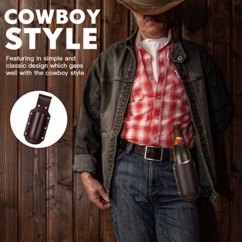 3 Pcs Beer Holster Classic PU Leather Beer Holster Bottle Holders