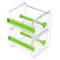 2pcs HomDSim Washi Tape Dispenser Cutter, Roll Holder Organizer, Masking Desktop DIY Sticker Cutter Holder Storage Box - Green - color: Green