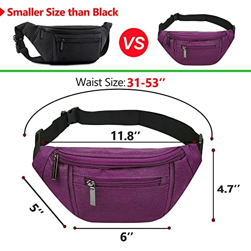 AIKENDO Crossbody Fanny Pack for Women Fashionable,Fashion Waist Bag Purse - color: Purple