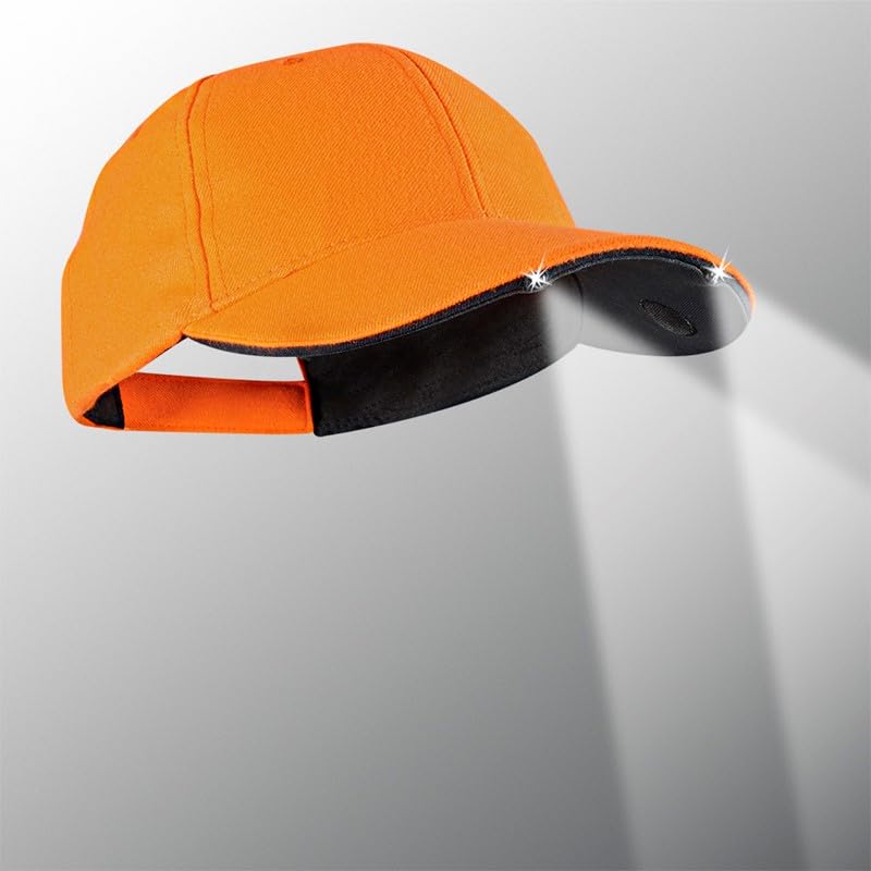 Panther Vision POWERCAP 20/00 LED Lighted Hats - High Output Ultra-Bright Hands Free LED Lighted Battery Powered Cap - Blaze Orange (CL2-280032) - color: Blaze Orange