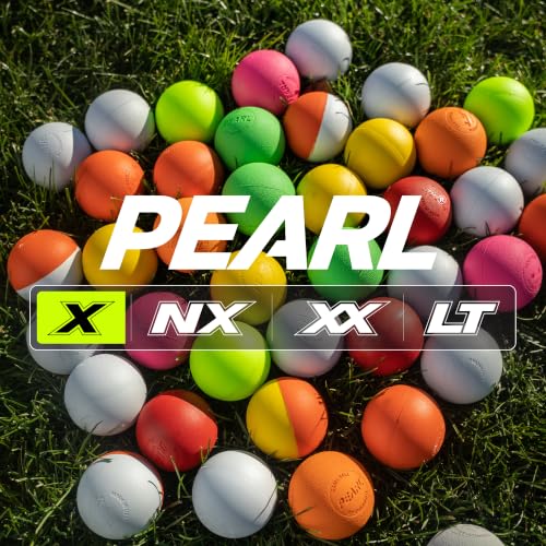 PEARL X Greaseless Lacrosse Balls by Guardian Innovations - Official Ball of NCAA Championships - Meets NOCSAE Standards and SEI/NCAA Certified - color: Optic Yellow, size: 10 Pack