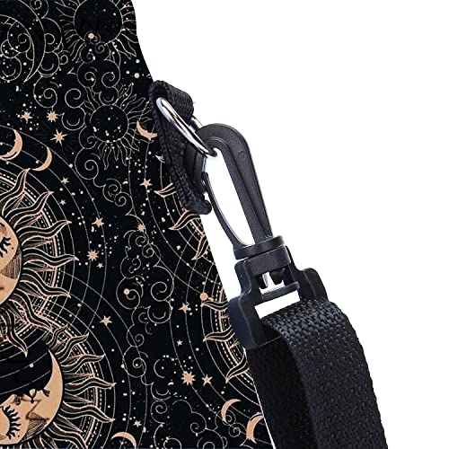 AMARY 750ML Neoprene Water Bottle Carrier Bag with Adjustable Shoulder Strap,Insulated Water Bottle Cover for Stainless Steel/Glass/Plastic Bottles 24OZ (Sun Moon) - color: Sun Moon