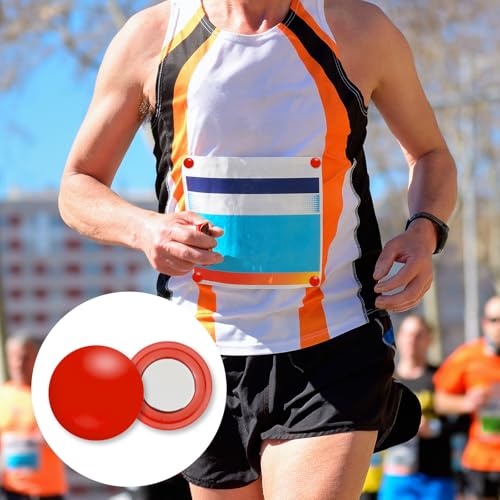 BOXOB 10 Pairs Magnetic Race Bib Clips (Black & Red) - color: black + red