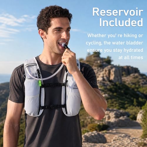 Running Hydration Vest 5L, Running Vest Pack with 1.5L Water Bladder - color: White