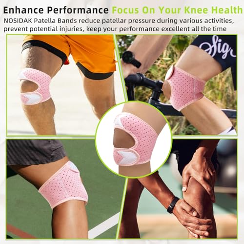 Patellar Tendon Support Strap, Patella Knee Brace for Women Men - style: Pink-1PC