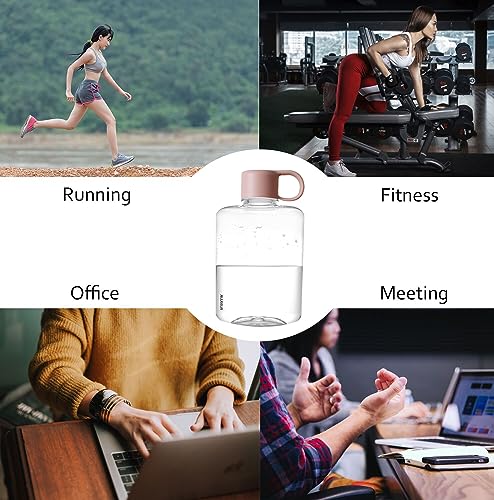 Portable Flat Water Bottle, 12.2 oz, Pink - color: Pink, size: 12.2 Ounces