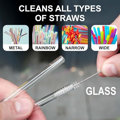 HIC Kitchen Extra-Long Straw Cleaning Brush for Sports Bottles and Hydration Packs - size: 17 x 1 x 0.50-inches, style: Extra-Long Straw Cleaning Brush