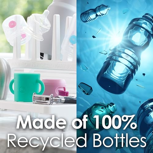 PopYum White Space Saving Drying Rack from 100% Recycled Bottles - color: White