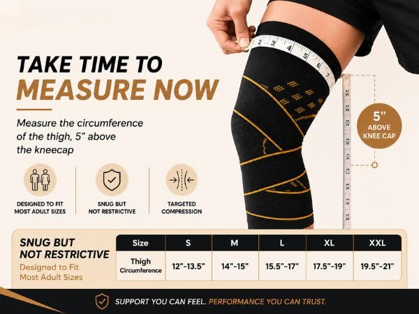 CopperJoint Adjustable Knee Sleeve with Straps Women & Men, Single, Small - size: Small