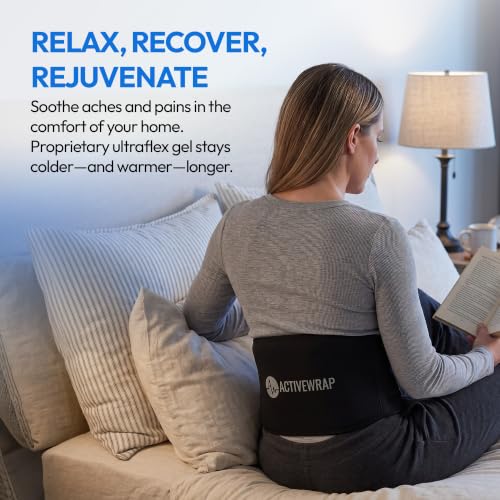 ActiveWrap Lower Back Ice Pack Wrap, XX-Large – Hot & Cold Therapy with Reusable UltraFlex Gel Pads – Heat Wrap & Wearable Ice Pack for Back Pain Relief, Sciatica, Tailbone & Lumbar Support - size: XX-Large