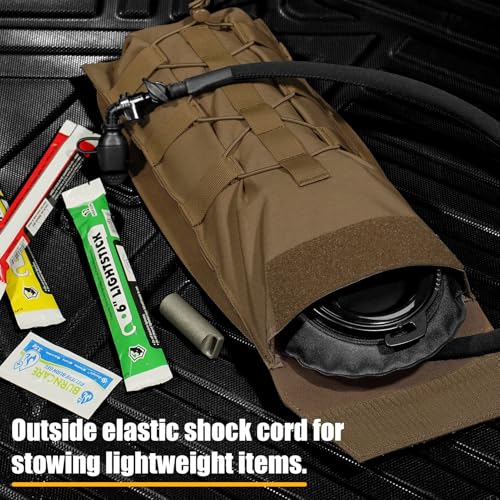 PETAC GEAR 1.5L / 3L Tactical Hydration Pack，Molle Carrier Pouch for 50 oz /100 oz Hydration Bladder Daypack Water Backpack. - color: CB, size: 3L bag only