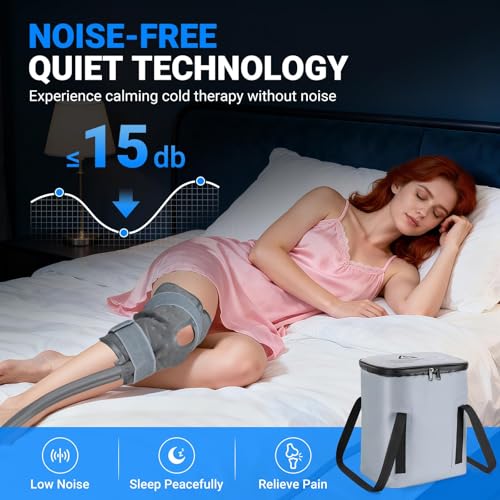 Programmable Timer Cold Therapy Machine for Knee with Quiet Pump - color: Gray