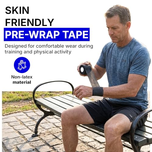 Maestro Pre Wrap Foam Underwrap, Black 3-Pack, Non-Adhesive, Tears by Hand - color: Black