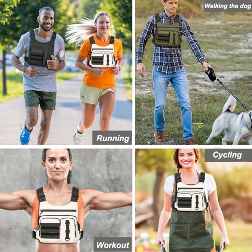 Criuage Outdoor Chest Bag for Men, Lightweight Adjustable Running Vest, Water Resistant EDC Chest Pack with Water Bottle Pocket, Breathable Back Pad for Hiking Cycling Fishing Travel (Olive) - color: Olive