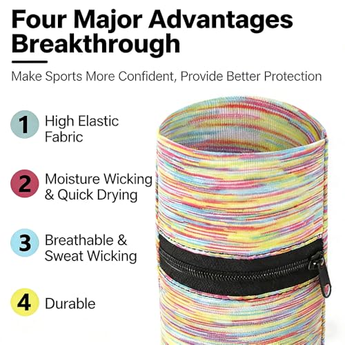 Sports Armband for Phone, Zippered Pocket with Adjustable Band, Cycling