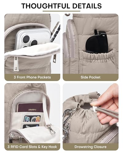 Water Bottle Holder with Strap, 40/32 oz Crossbody Bottle Carrier Bag - color: Mocha Brown