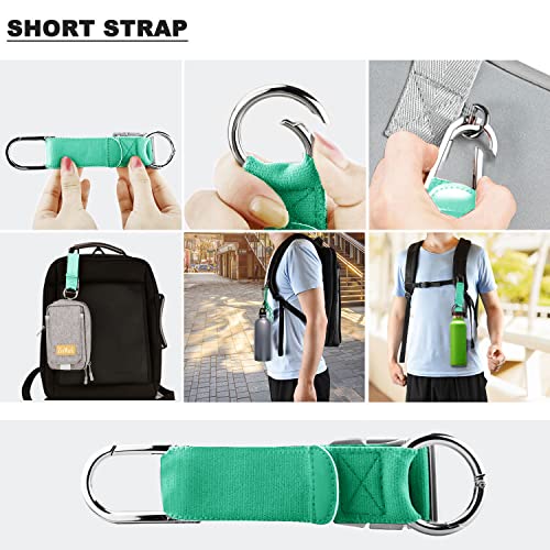 ZINZ Elastic Jacket Gripper Travel Strap with D-Ring Hooks and Buckle - color: Light Green