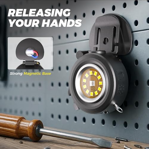 2 Pack Rechargeable Clip On Hat Light 600 Lumens COB Cap Lamp EDC Keychain