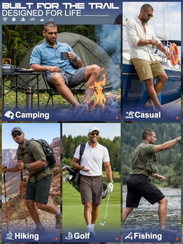 Toomett Mens Hiking Cargo Shorts - color: Blue, size: 29