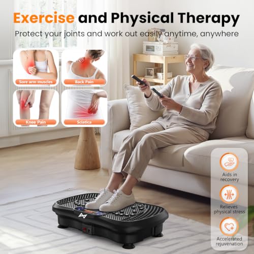 AXV Vibration Plate Exercise Machine Fitness Platform Body Vibrating Board - color: SLIM.BLACK