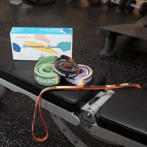 MOKRGYM Resistance Bands，Natural Rubber Non-Allergenic & Durable for Home&Gym Workouts Fitness Exercise