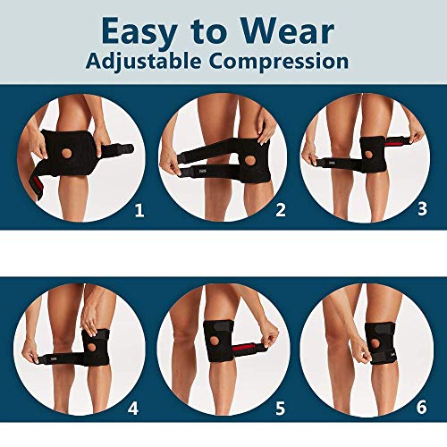 ComfiLife Knee Brace for Knee Pain Relief – Neoprene Knee Brace for Working Out, Running, Injury Recovery – Side Stabilizers – 3 Point Adjustable Compression – Open Patella Support,Non-Slip (Small) - size: Small (Pack of 1)